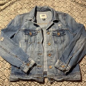 Old navy light blue Jean jacket, size small adult, worn once